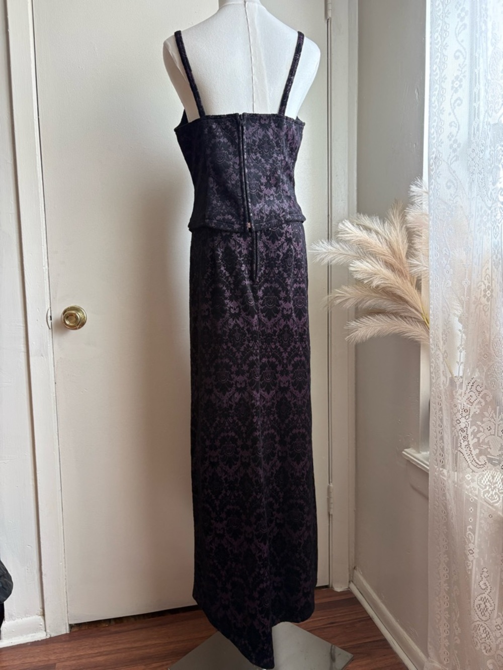 lip service y2k quoth of raven corset and‎ dress damask print set - Picture 5 of 11
